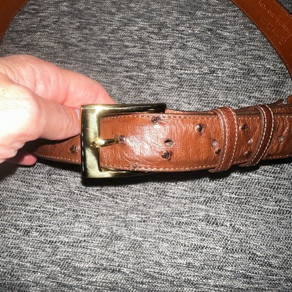 Men’s authentic ostrich belt size 38 - Picture 3 of 6